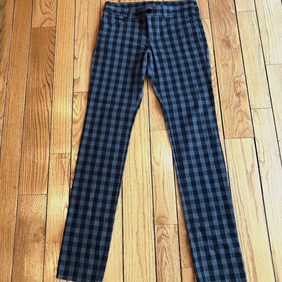 H & M DIVIDED WOMEN'S CHECKERED PANT - BLACK & GREY - SIZE 6 - Picture 1 of 9